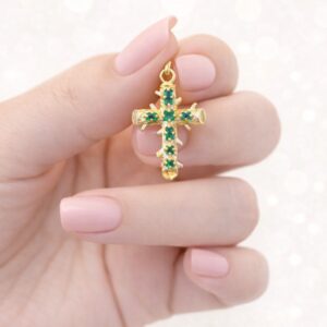 Cruz Esmeralda 18K